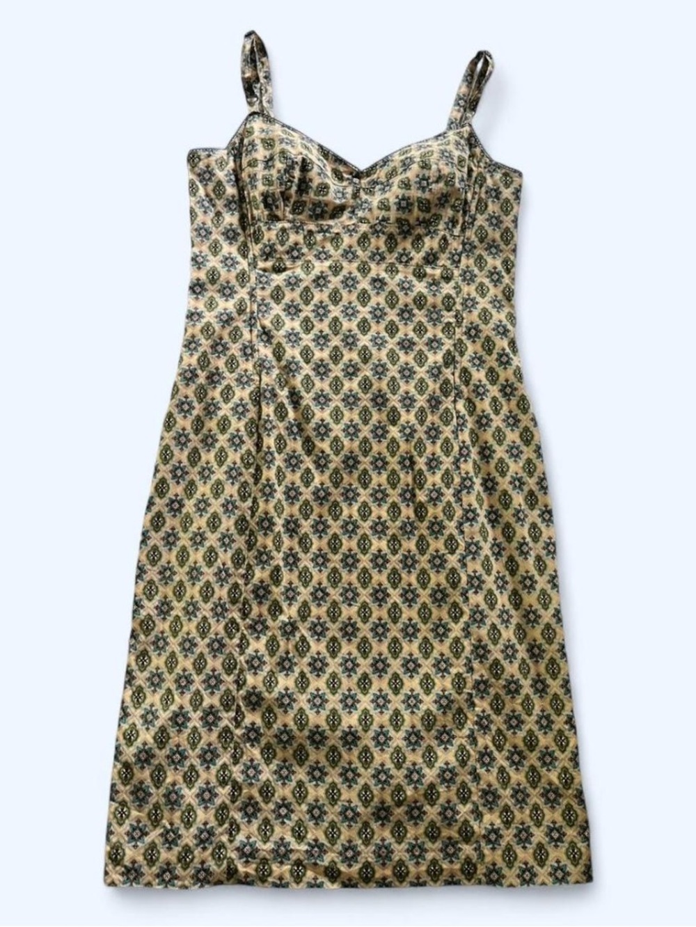 Vintage Y2K Ticcitonetto Structured Medallion Print Dress